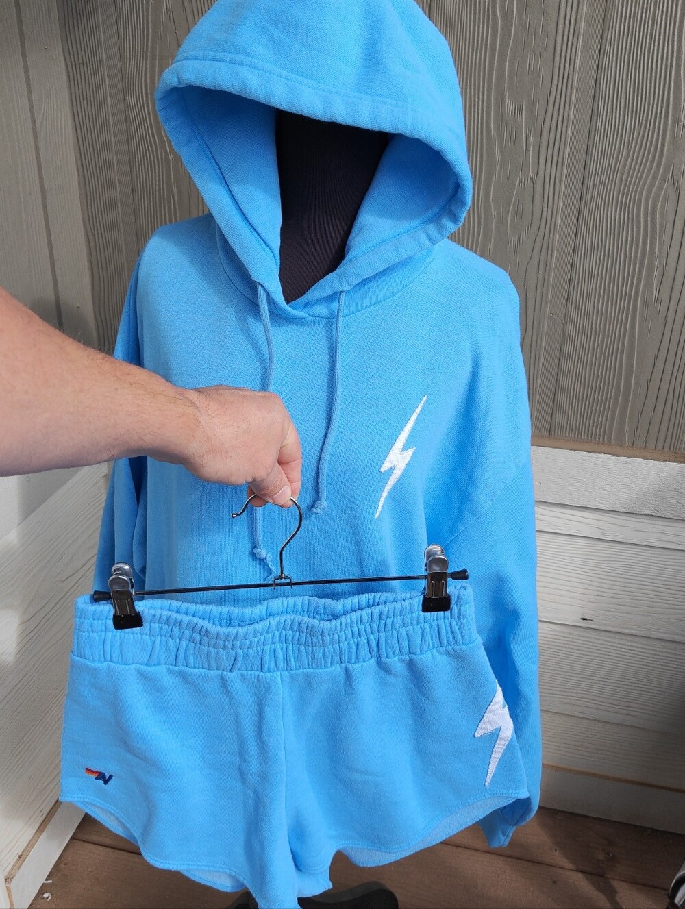 Aviator Nation Bolt Stitch Hoodie S & Shorts XS - Picture 3 of 16